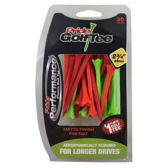 New Pride Golf Tees 2 3/4” Pack 30 Performance Plastic Citrus Green Red Orange - Picture 1 of 1